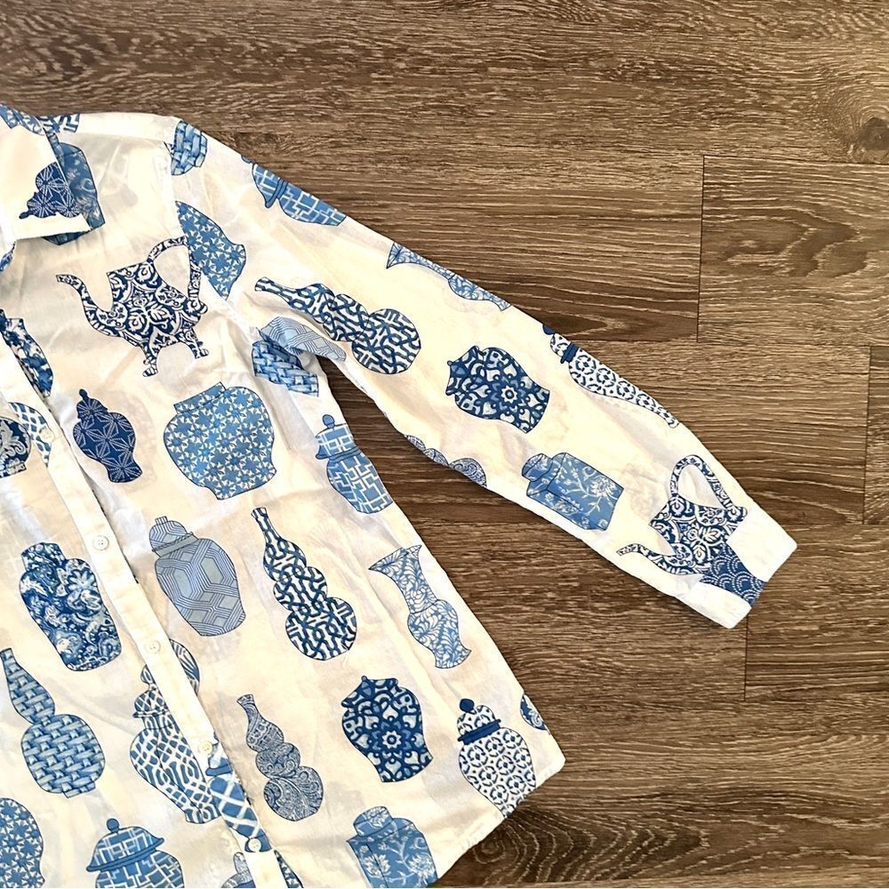 J. Mclaughlin Ginger Jars Button Down - image 5